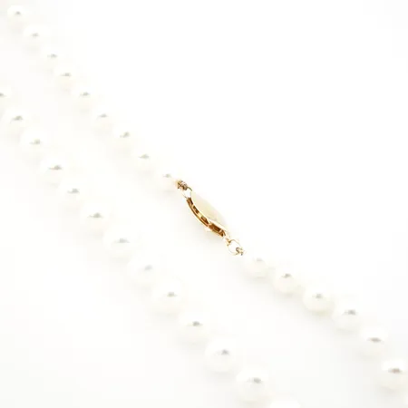 Collier pärlor, 45cm, Ø7mm, lås 14k Vikt: 22,3 g