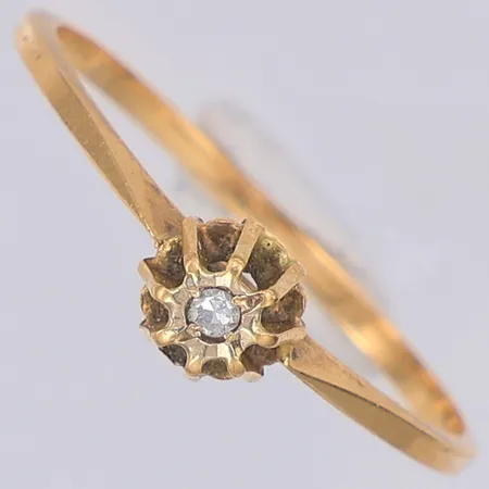 Ring diamant ca 0,01ct stl:16½, 18K  Vikt: 1,1 g