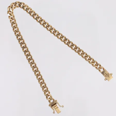 Armband Balestra pansarlänk längd 18cm bredd 4mm 18K Vikt: 16,8 g