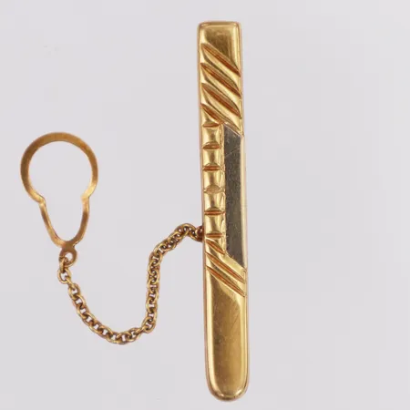 Slipshållare längd 50mm italienska stämplar 18K  Vikt: 3,8 g