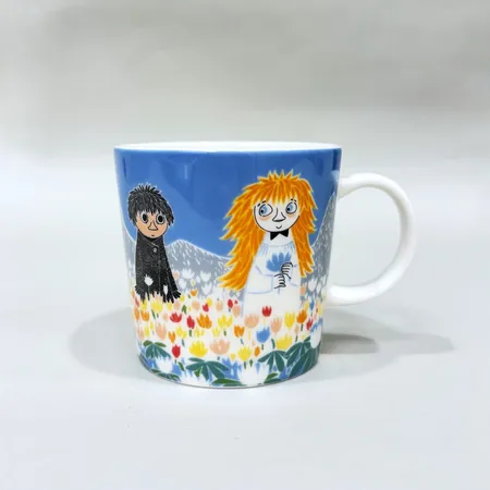 Muminmugg "Vänskap" Arabia Finland Ø8cm höjd 8cm Skickas med paket.