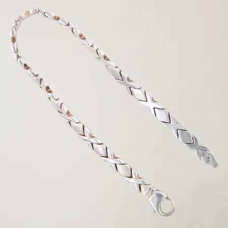Armband halvstelt GHA längd 19,5cm bredd 5,6mm silver 925/1000 Vikt: 20,5 g
