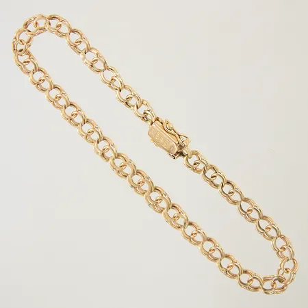 Armband Bismarck längd 20,5cm bredd 5mm smärre ojämnheter 18K Vikt: 8,5 g
