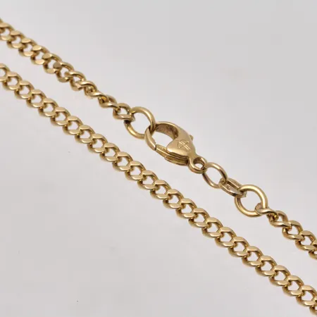 Kedja 53,5cm Pansar, bredd 3,2mm, Balestra, slitet lås, 18K, 17,81g.