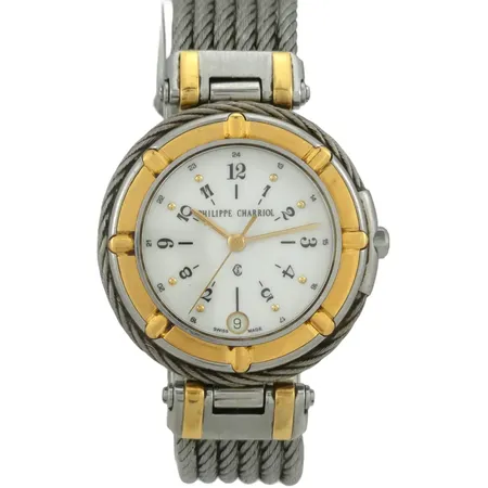 Armbandsur Philippe Charriol, stål/18K guld, Ø33 mm, quartz, innehåller 4g 18K guld, referensnummer 1.9.1202 