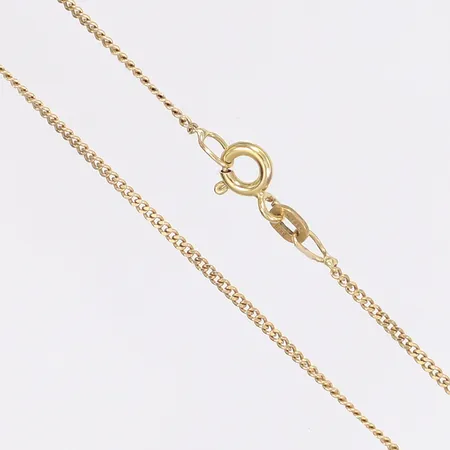 Halskedja pansarlänk längd 39cm bredd 1mm 14K Vikt: 1,9 g