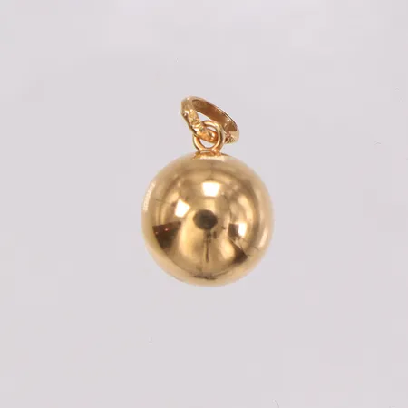 Hänge kula, längd 25,7mm bredd 15,3mm, skadad spetsögla. 18K  Vikt: 3,6 g