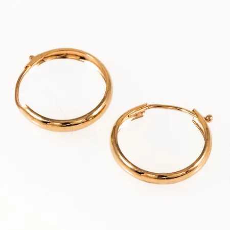 Creoler Ø14mm bredd 2,5mm, 18K 0,6g.