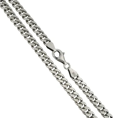 Halskedja Pansar Guldfynd silver 925/1000, längd 51 cm, bredd 5,5 mm, tjocklek 2 mm, fint skick  Vikt: 32,6 g