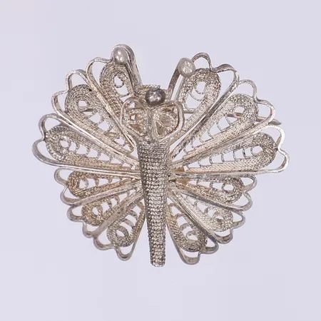 Brosch fjäril 3x3cm silver 925/1000 Vikt: 5,2 g