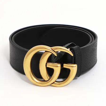 Skärp/bälte Gucci svart läder ref: 406831, storlek: 90/36, bruksslitage, dustbag samt box