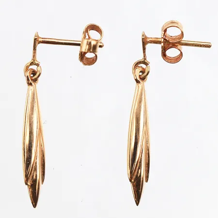 Ett par örhängen 25mm, stift, 18K Vikt: 1,6 g