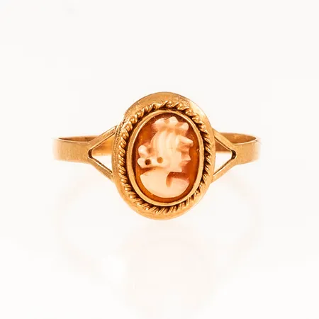 Ring kamé stl:17½ bredd 1,9 - 11 mm. 1,1g 18K. 