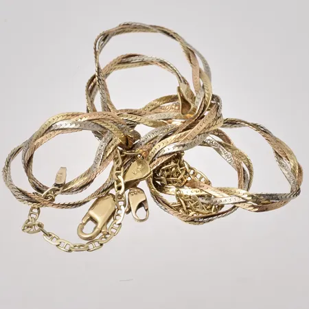 Diverse defekt guld, 14K, 12,44g.
