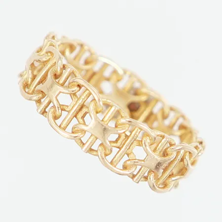 Ring X-länk stl:16½ bredd: 5,5mm, 18K Vikt: 2,4 g
