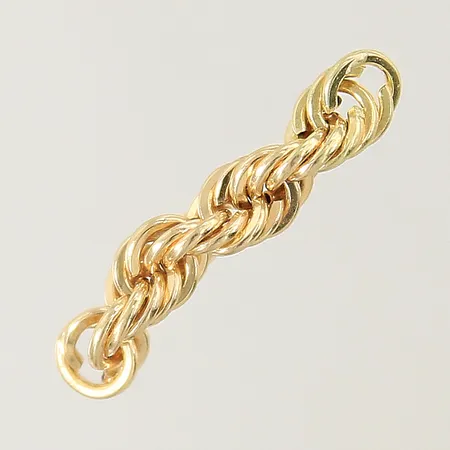 Länkdel Cordell längd 2,2cm bredd 4,3mm ostämplad 18K Vikt: 0,5 g