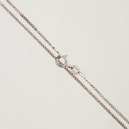 Kedja Pansar längd 40,5cm bredd 1,4mm skev silver 925/1000 Vikt: 2,3 g