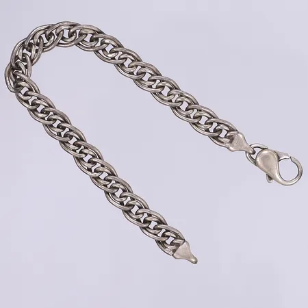 Armband längd 19cm bredd 8mm oxiderat silver 925/1000 Vikt: 19,2 g
