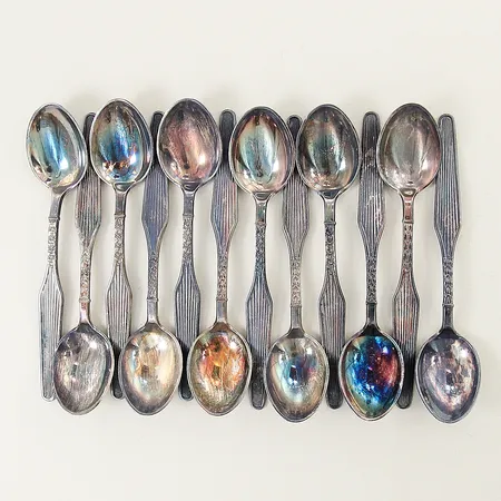 12 Mockaskedar 10cm silver 925/1000 Vikt: 112 g