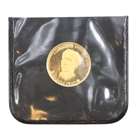 Mynt Edward Whymper 1865-1965 Ø20mm, 900/1000 guld (21,6K) Vikt: 3,5 g