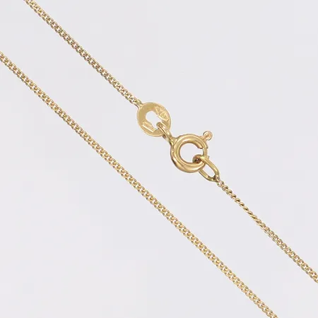 Halskedja pansarlänk längd 39cm bredd 1mm 18K Vikt: 1,5 g