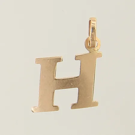 Hänge bokstaven H 17x11mm 18K Vikt: 0,4 g