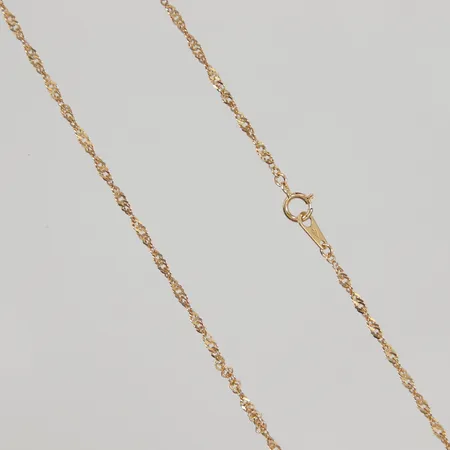 Kedja Singapore 45,5cm bredd ca 1,9mm, Italy 18K Vikt: 2,6 g