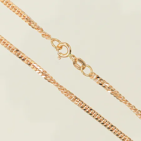 Halskedja Pansar längd 50cm bredd 2mm, 18K 9.0g 