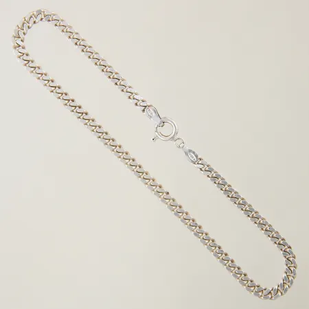Armband Pansar längd 20,5cm bredd 3,3mm något bucklig vid lås öglor silver 925/1000 Vikt: 6,1 g