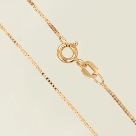 Halskedja venezia 38cm, bredd 1mm, Balestra 18K Vikt: 1,7 g