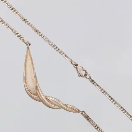 Collier Pansar längd 43cm bredd 2-7mm, 830/1000 silver  Vikt: 6,7 g
