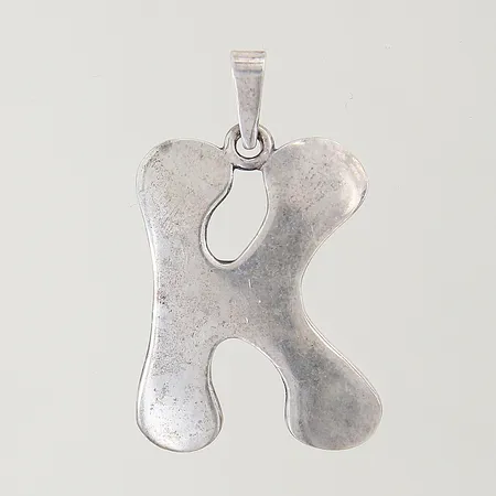Hänge bokstaven K 35x20mm silver 925/1000 Vikt: 4,3 g