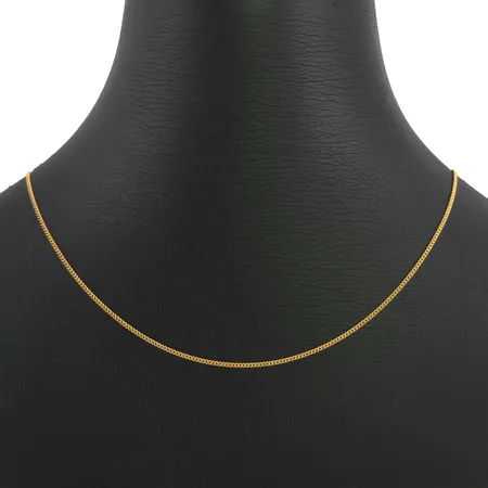 Halskedja Pansar i 18K guld, Balestra, svensk kontrollstämpel, längd 45,5 cm, bredd 1 mm, fint skick Vikt: 2,3 g