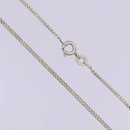 Halskedja pansarlänk längd 45cm bredd 1mm silver 925/1000 Vikt: 2,9 g