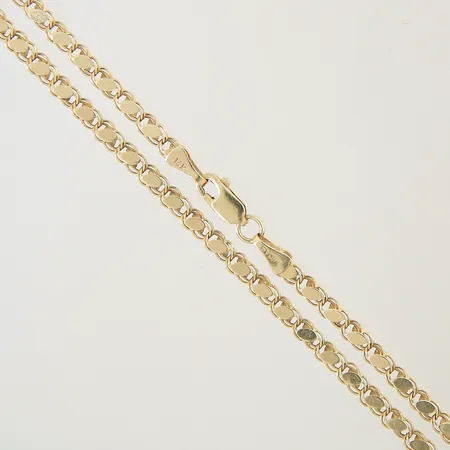 Kedja längd 46cm bredd 3,3mm 14K Vikt: 8,5 g