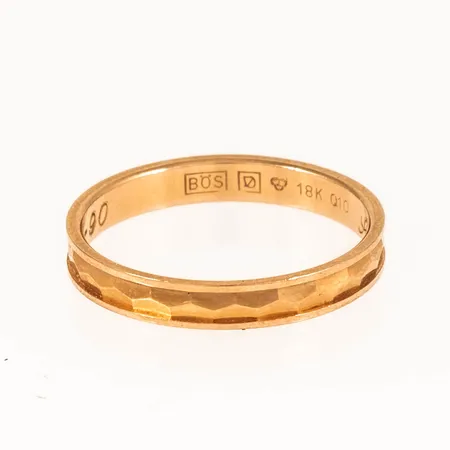 Ring mönstrad stl:17½ bredd 3mm, 18K 2,2g. 