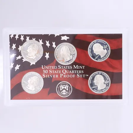 Samlarmynt Amerikanska delstater 2004 etui silver 925/1000 Vikt: 31,3 g