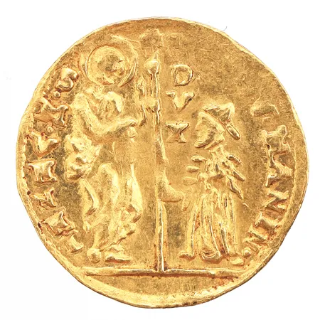 Mynt från Venedig, zecchino, Ø21mm, åldersbetingat slitage, 24K Vikt: 3,5 g