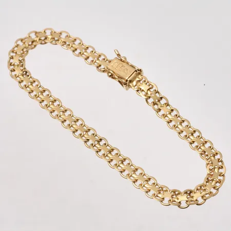 Armband 18,3mm, Xlänk bredd 5,4mm, G Kaplan Ge-Kå-Smyckek, 18K, 8,94g.