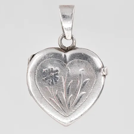Medaljong hjärta stl 30x20mm 925/1000 silver Vikt: 4,4 g