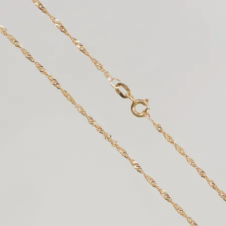 Kedja Singape 50cm bredd 1,5mm 14K 2,2g.