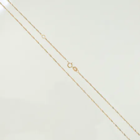 Halskedja singapore 42,5-45,5cm, bredd 1,1mm 18K Vikt: 1,2 g