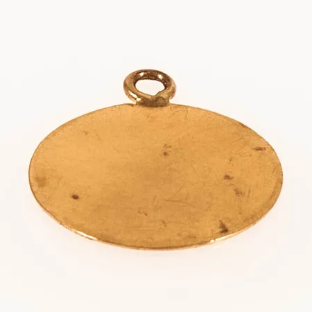 Hänge rondell, gravyr, defekt, 18K 0,6g. 