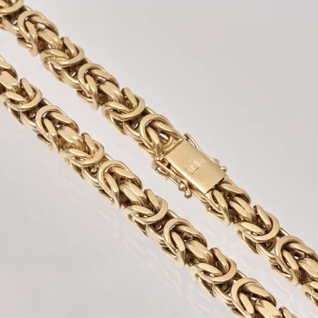 Collier 60cm Kungslänk/Kejsarlänk, bredd 6,6mm, 18K, 172,31g.
