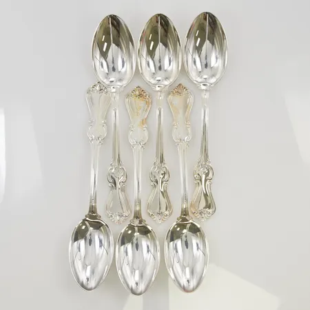 6 Matskedar 18cm 830/1000 Silver 267,4g.