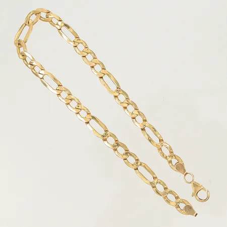 Armlänk Figaro längd 22cm bredd 5,5mm, ojämn/bucklig/defekt, 18K 5g
