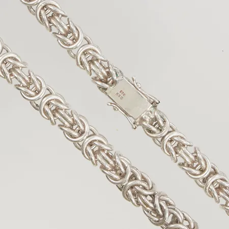Kedja kejsarlänk 55cm bredd 9,5mm, 925/1000 Silver 189,2g.