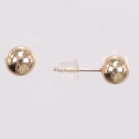 Ett par örhängen kulor Ø5,9mm, gummistoppar, 9K Vikt: 0,3 g