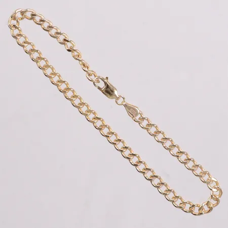 Armband Pansar längd 18,5cm bredd 3,8mm, saknar länk vid lås, 9K Vikt: 2,3 g