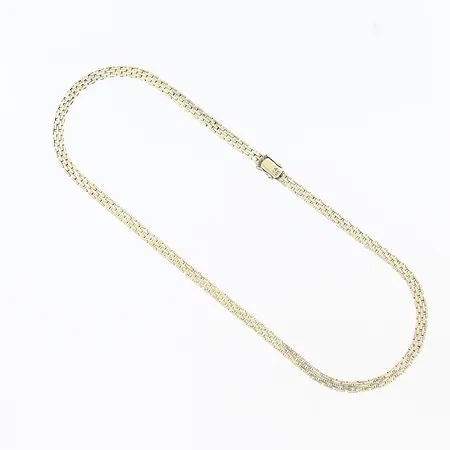 Collier Korridor 41,8cm, bredd: 4,5mm, 14K. Vikt: 21,9 g